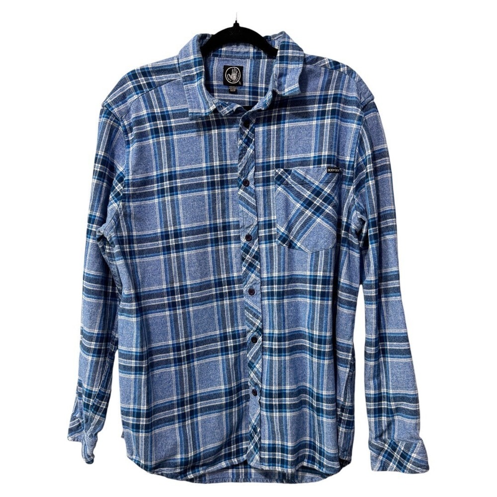 Body Glove blue‎ plaid mens XL flannel shirt